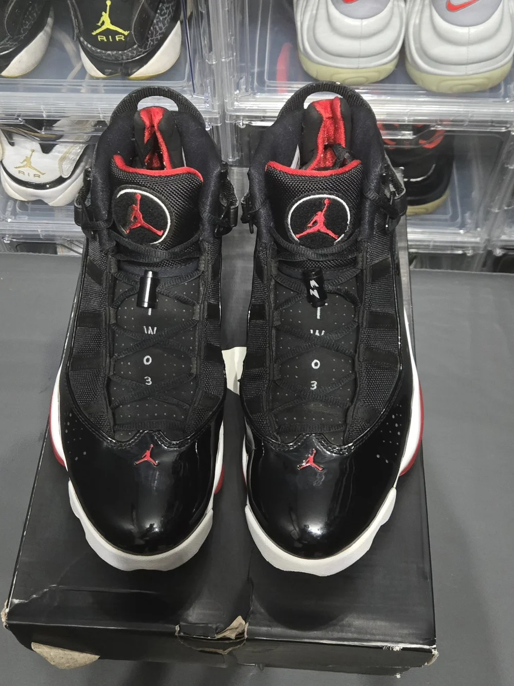 Mens Nike Air Jordan 6 Rings (Size 11) Black & Red